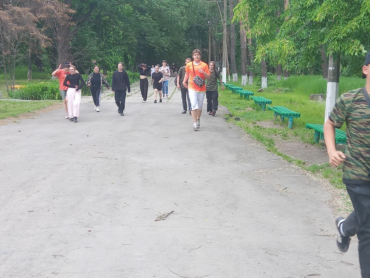Легкоатлетический забег.